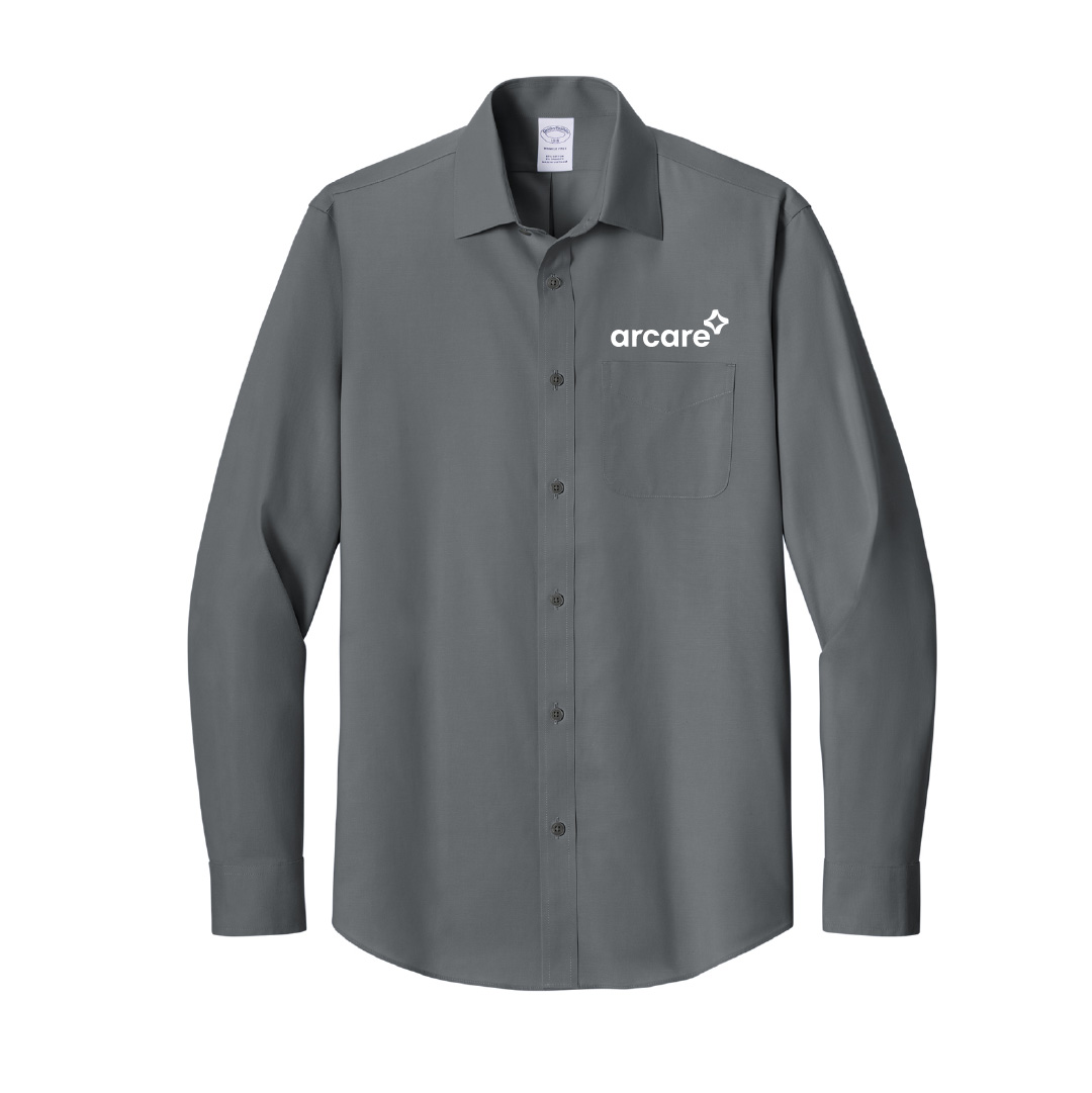 Brooks Brothers Wrinkle-Free Stretch Pinpoint Spread Collar Shirt - Image 3